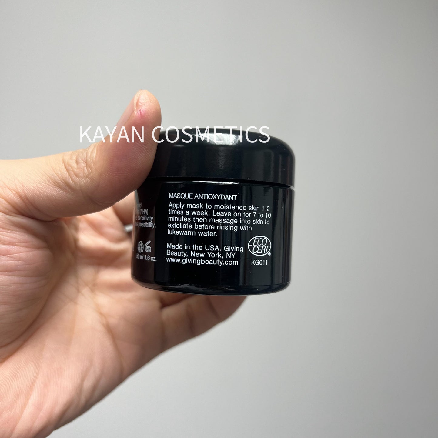 全臉即刻煥亮 包順豐 美國 KAHINA抗氧化白泥面膜 50ml清潔保濕修護 ANTIOXIDANT MASK KAHINA GIVING BEAUTY