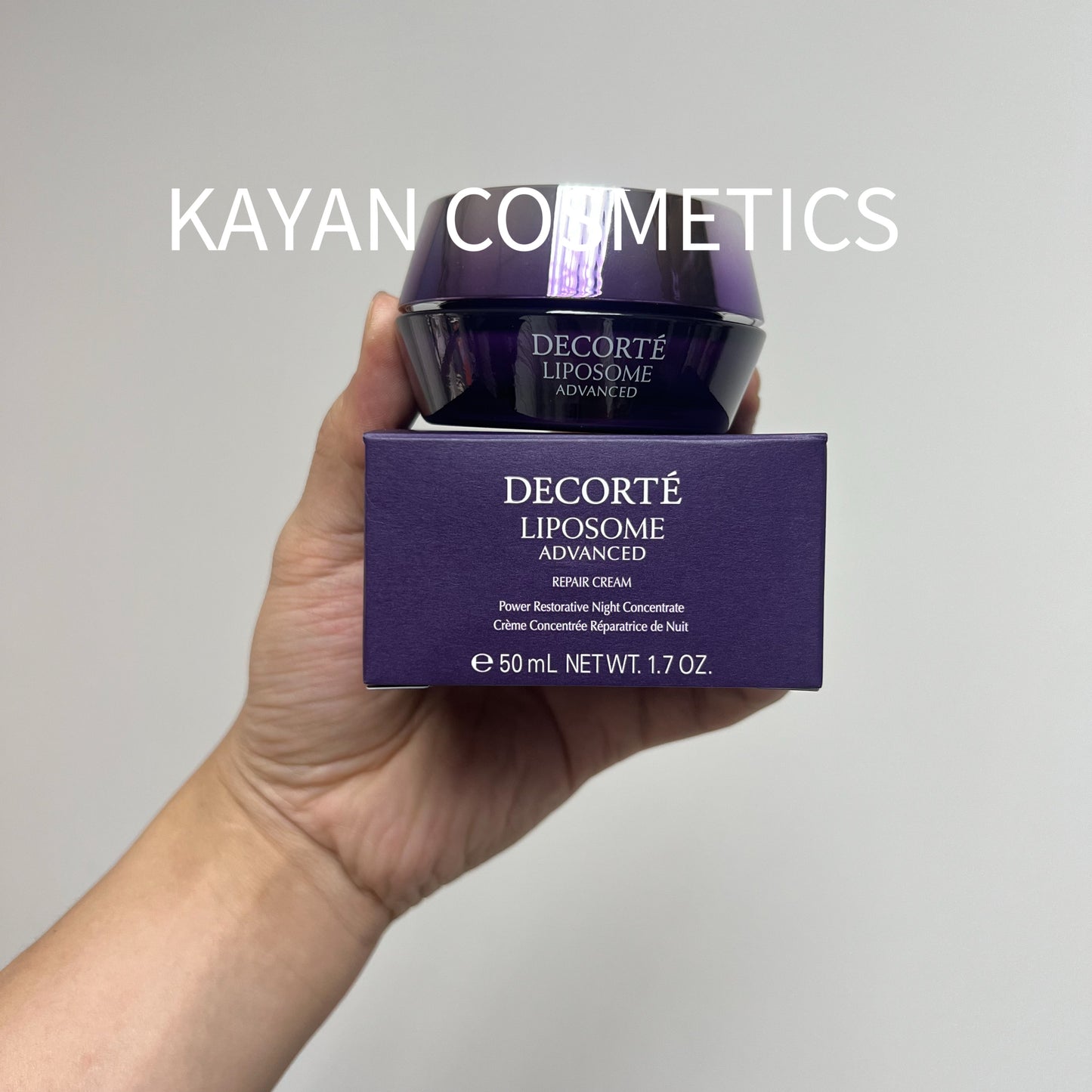 新版第二代 包順豐 DECORTE 黛珂 肌源修護精華霜紫瓶50g小紫瓶面霜保濕緊致DECORTe LIPOSOME ADVANCED REPAIR CREAM Power Restorative Night Concentrate