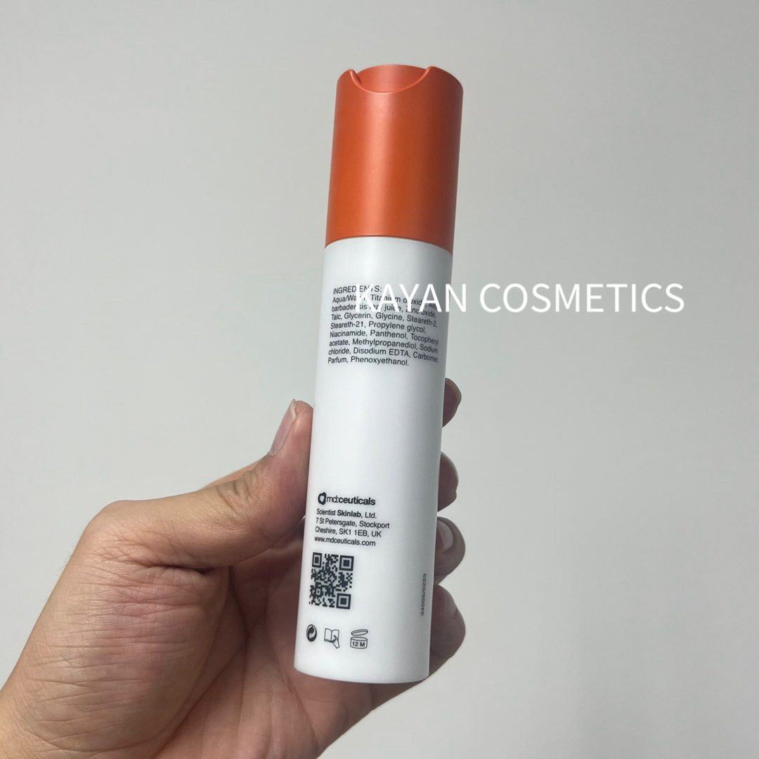 10/29日期 英國 md:ceuticals 3D純物理防曬霜SPF50+50ml mdceuticals md:ceuticals 全物理抗氧防曬霜 3D Moisturizing Sunscreen Protection SPF50+ md ceuticals