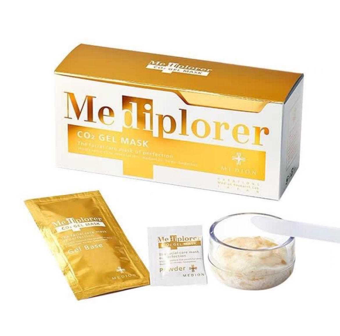 包順豐 Dr. Medion Mediplorer CO2保濕凝膠面膜 (附杯子及抹刀) #6回分 1盒