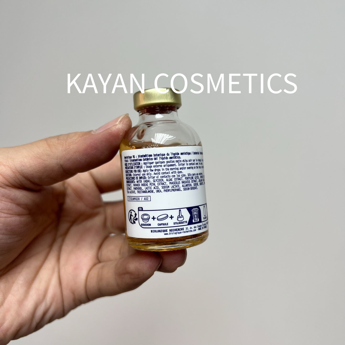 包順豐 原液之謎 法國 BR Biologique Recherche 中層補水原液 30ml AMNIOTIQUE VG SERUM AUTHENTIQUE
