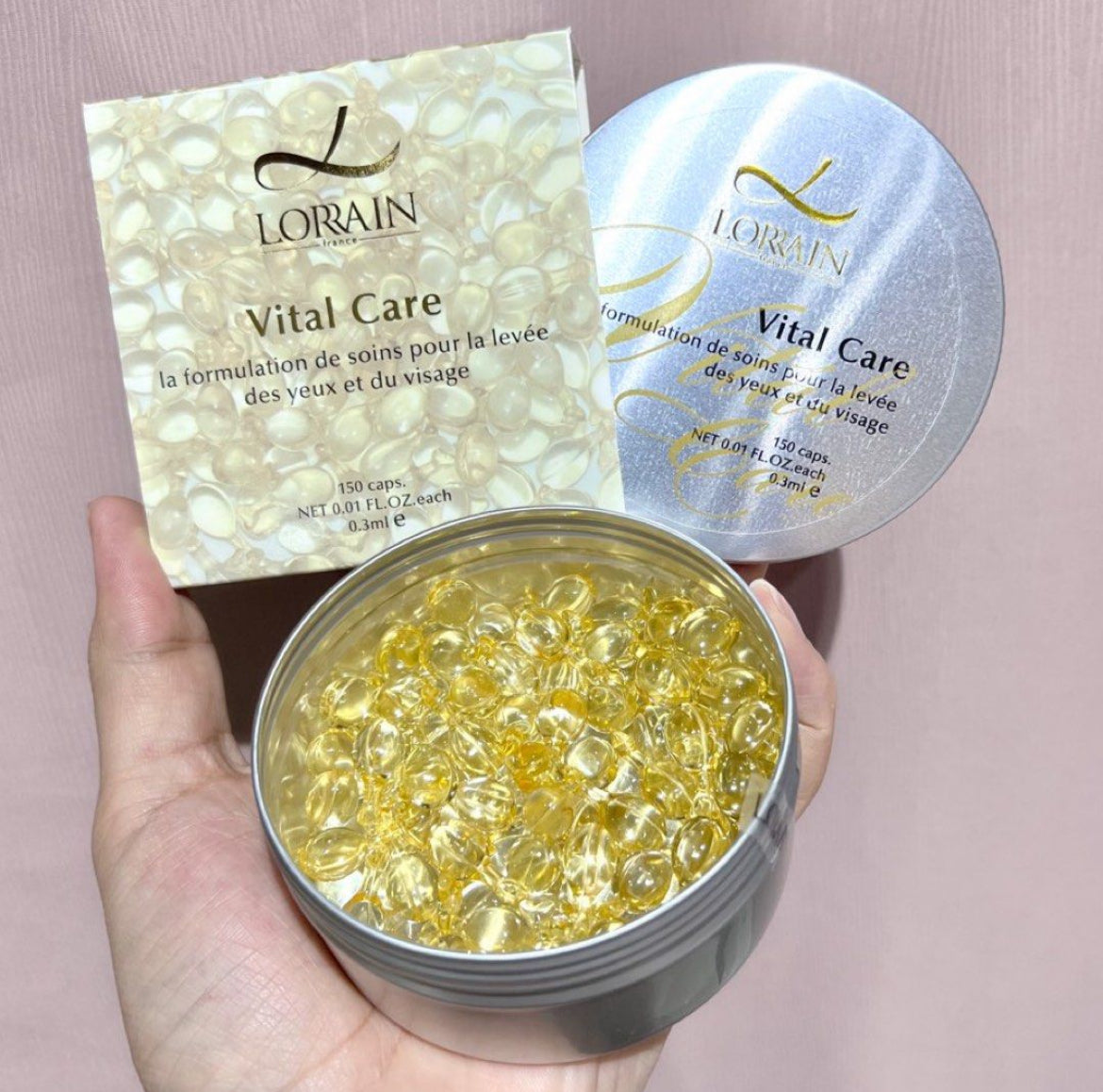 包順豐 法國 LORRAIN VITAL CARE 150粒 LORRAIN 雙效精華素 眼 臉 雙效150pc X 0.3ml 。lorrain eye care 眼及臉 雙效