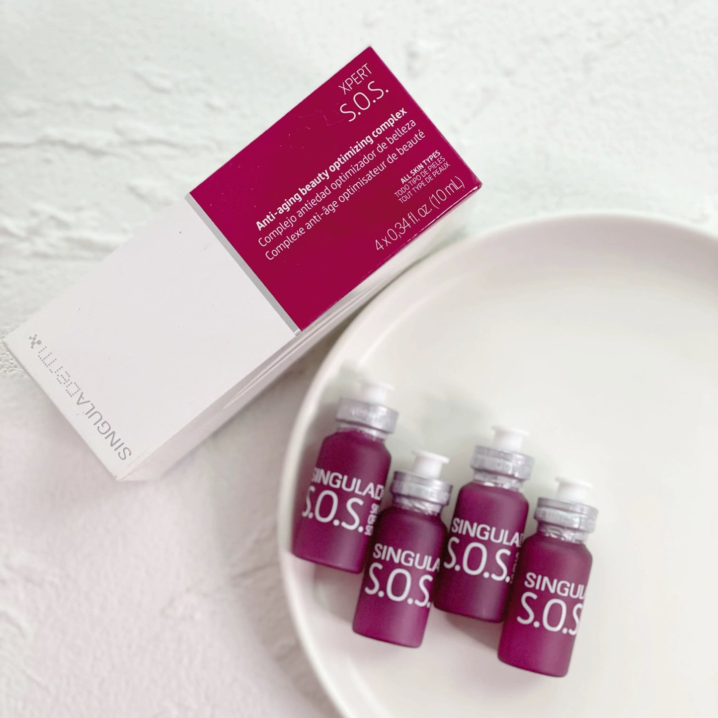 抗老緊致鼻祖 包順豐 西班牙Singuladerm 六勝肽SOS緊致精華10mlx4支 XPERT S.O.S.
Anti-aging beauty optimizing complex