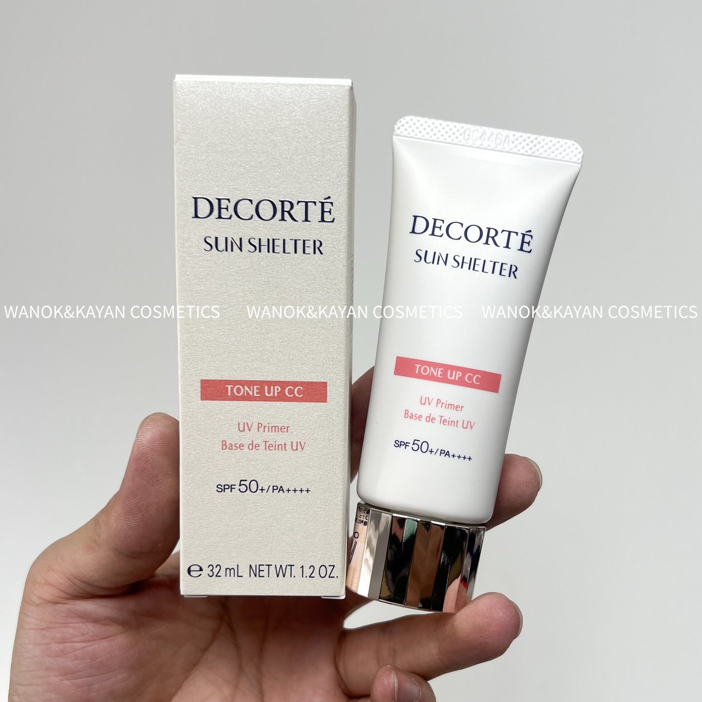 包順豐 DECORTE 黛珂 防曬CC霜隔離美白潤色遮瑕修飾妝前乳保濕SPF50+素顏霜三合一 DECORTE SUN SHELTER TONE UP CC UV Primer Base de Teint UV SPF 50+/PA++++