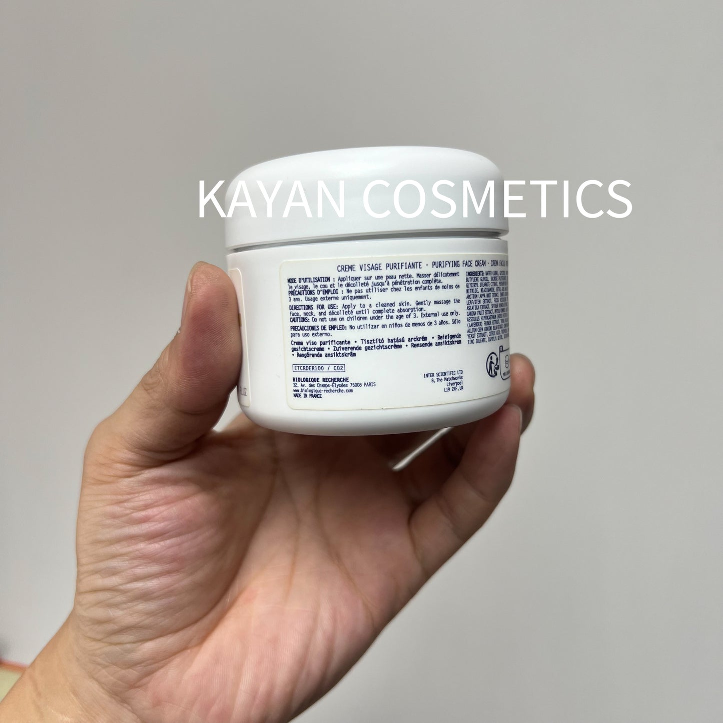 包順豐 原液之謎 法國 BR Biologique Recherche 油脂平衡面霜50ml/100ml 收毛孔清爽細膩皮膚 CREME DERMOPURIFIANTE Purifying face cream