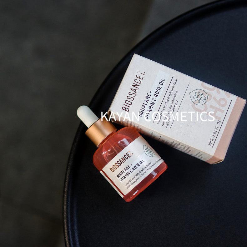 包順豐 美國 biossance 玫瑰油vc角鯊烷保濕滋潤抗氧化精華油30ml BIOSSANCE Squalane + Vitamin C Rose Oil