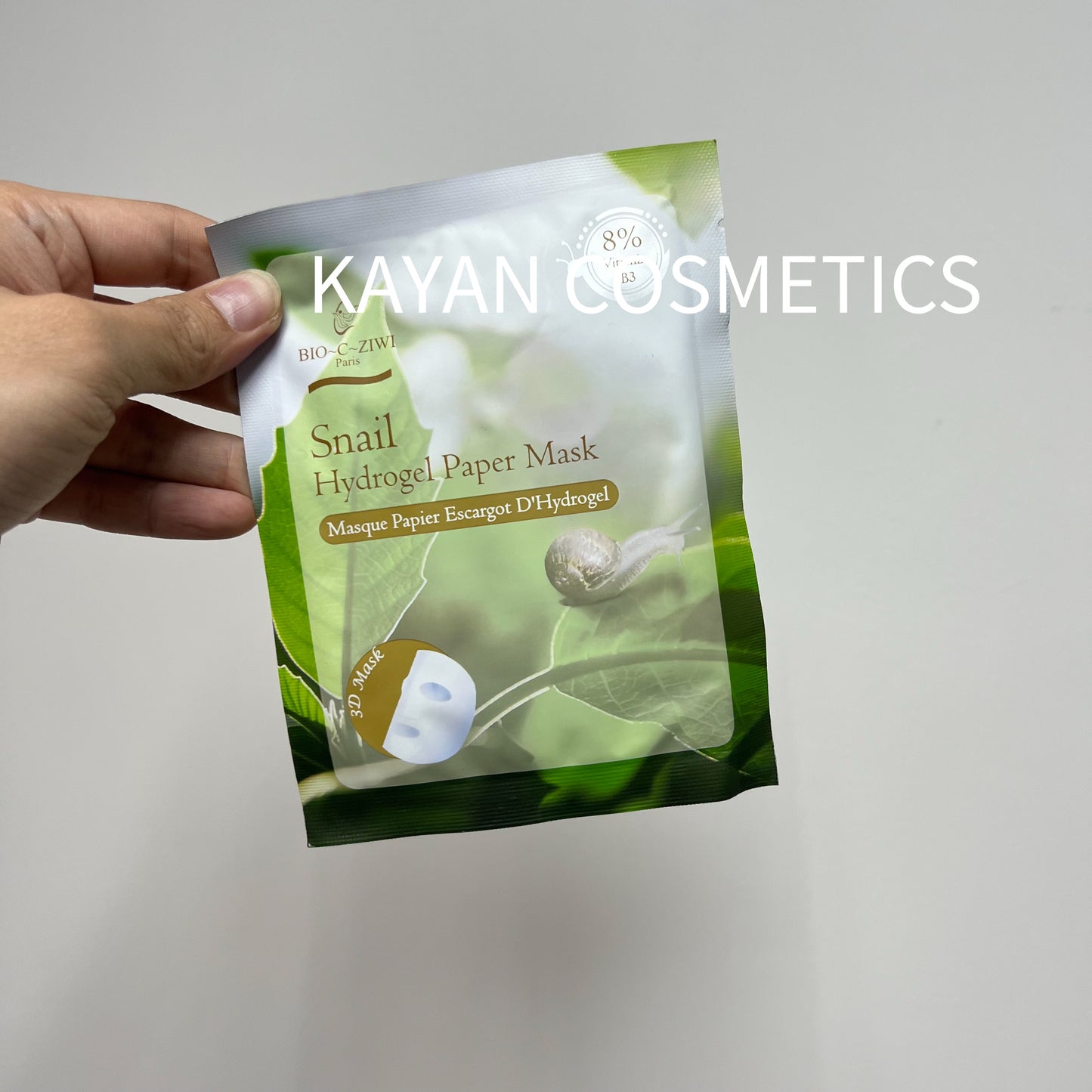 包順豐 法國 詩華 BIO~C~ZIWI 蝸牛原液蠶絲 snail hydrogel paper mask 8% vitamin b3 蝸牛再生纖維面膜|美容院專用|新版添加維他命B3 BIO C ZIWI paris