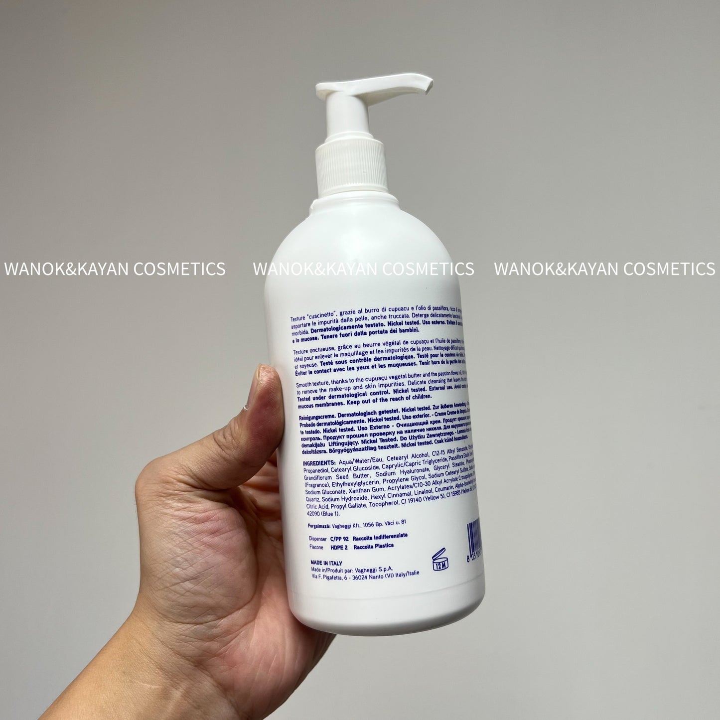 包順豐 意大利 VAGHEGGI 韻姿 7515紫水晶按摩潔面霜500ML二合一潔面乳膏 75•15 CREMA DETERGENTE CREME NETTOYANTE CLEANSING CREAM