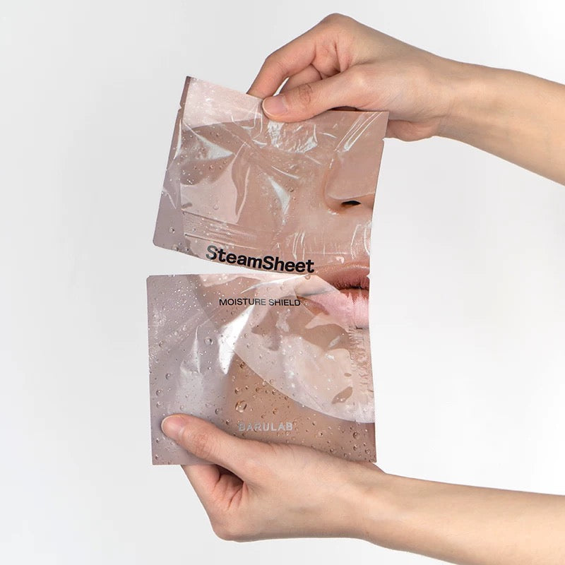 包順豐 SPA 精油蒸汽體驗 BARULAB 皮膚科補水保濕彈力面膜貼 5片 SteamSheet MOISTURE SHIELD