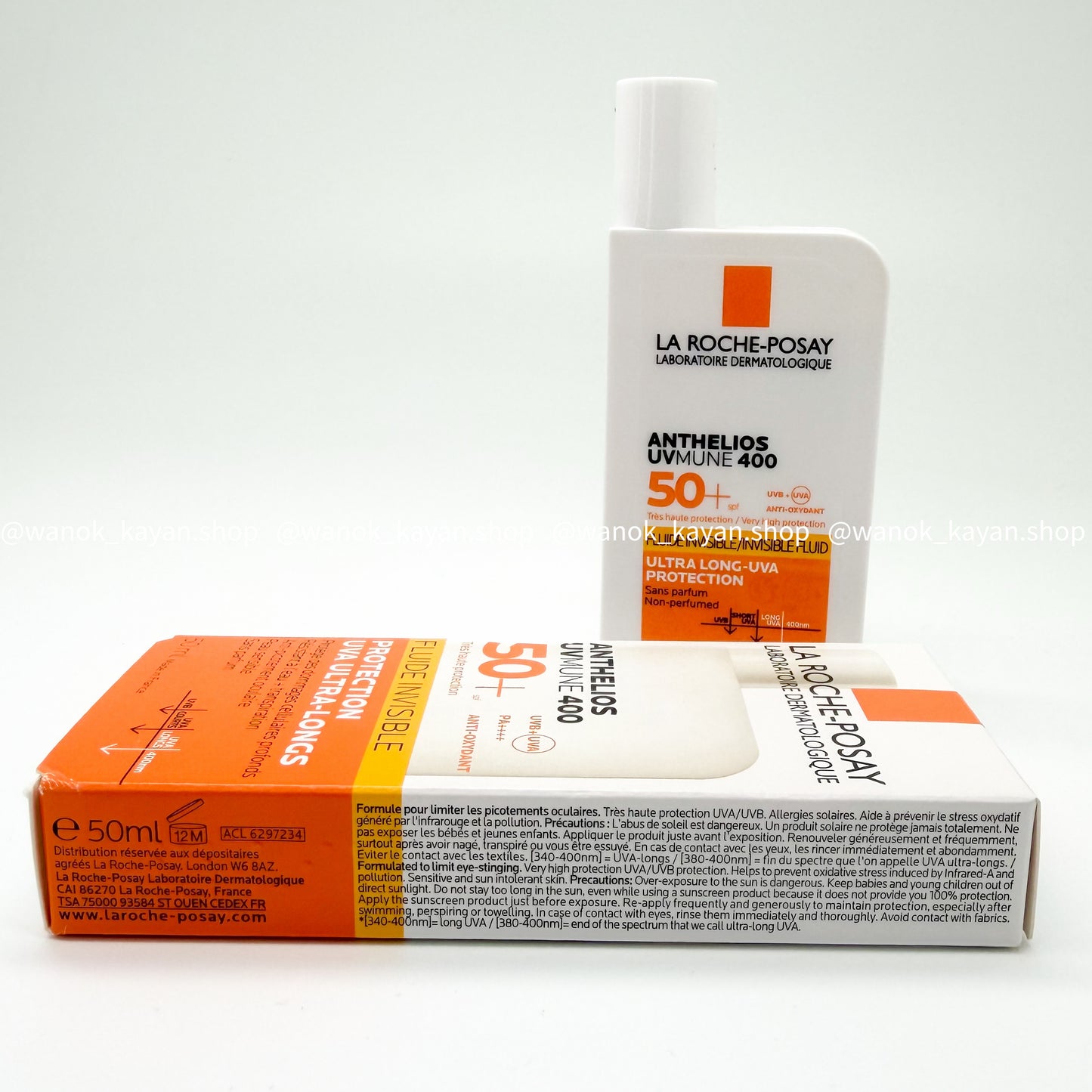 理膚泉 La Roche-Posay 安得利清爽極效夏卡防曬液 50ml Anthelios UVMune 400 Invisible Fluid SPF50+ La Roche Posay