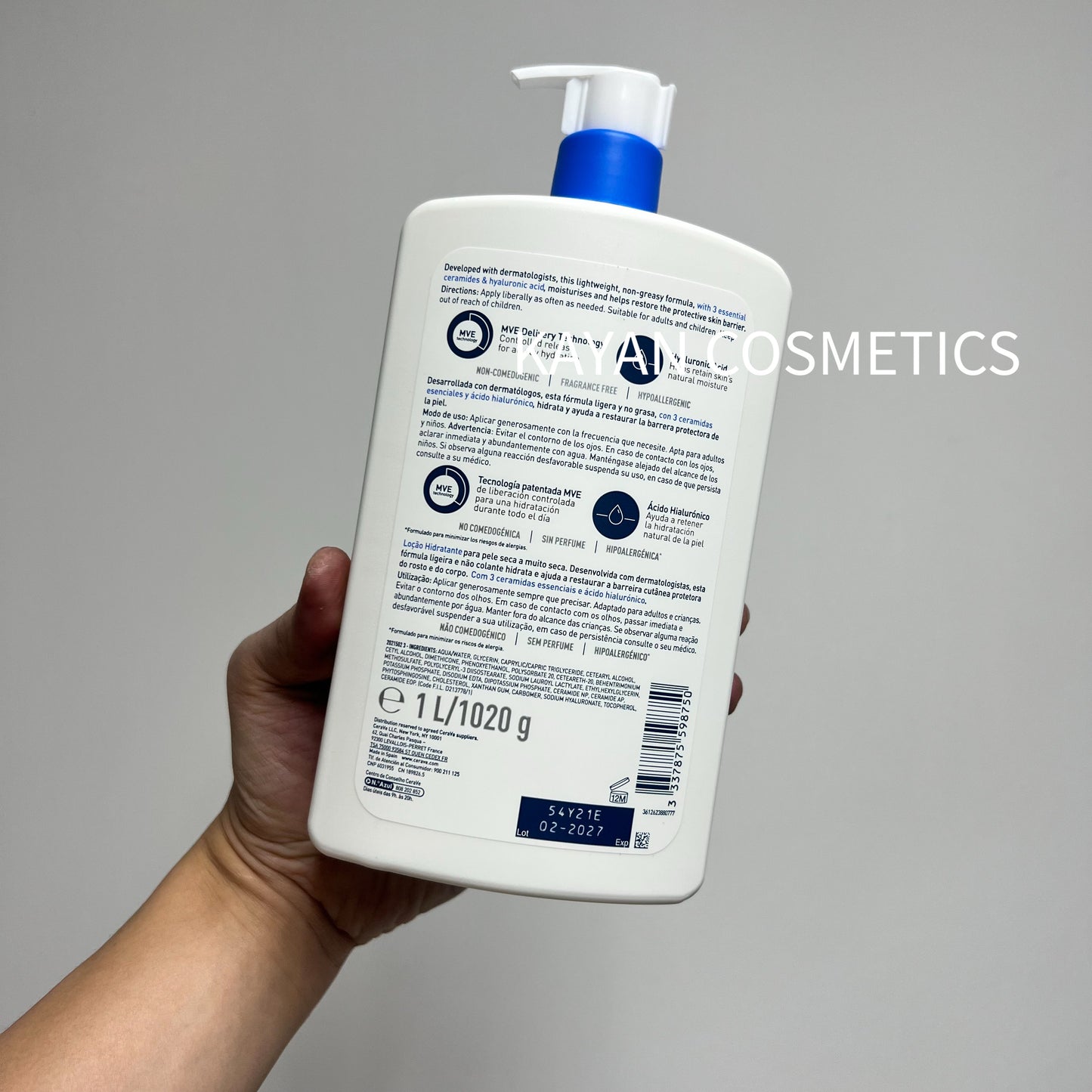包順豐 CeraVe 長效保濕修復乳 1000ml CeraVe Moisturising Lotion