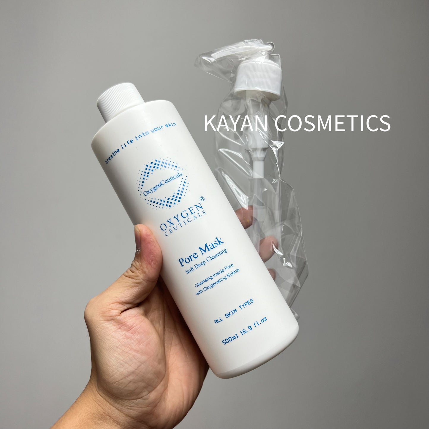包順豐 韓國 OxygenCeuticals Pore mask 收毛孔軟洗氧氣潔面乳 500ml Pore Mask Soft Deep Cleansing Oxygen Ceuticals