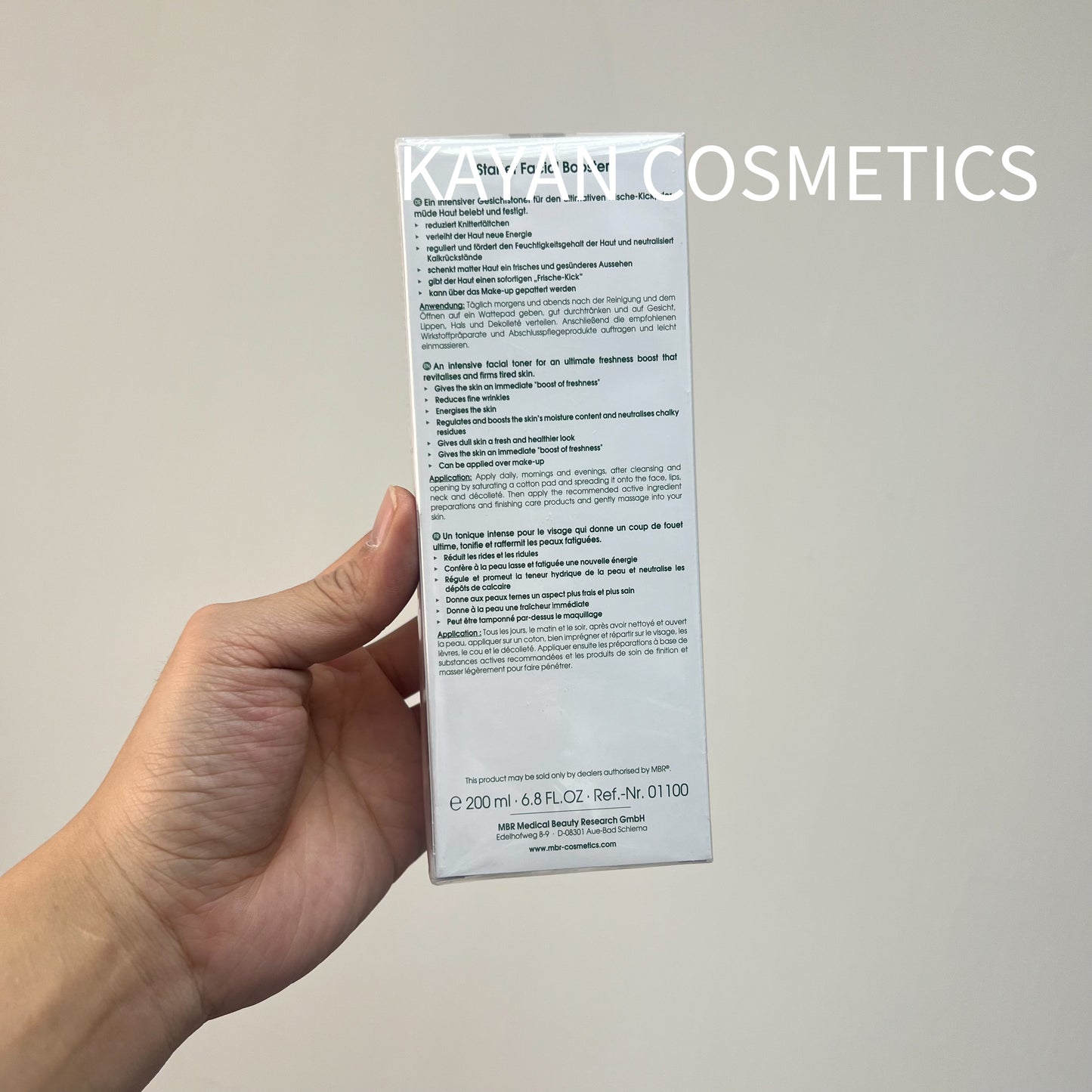 包順豐 德國 MBR Medical Beauty Research 滲透水舒緩煥顏爽膚水 Starter Facial Booster 200ml。