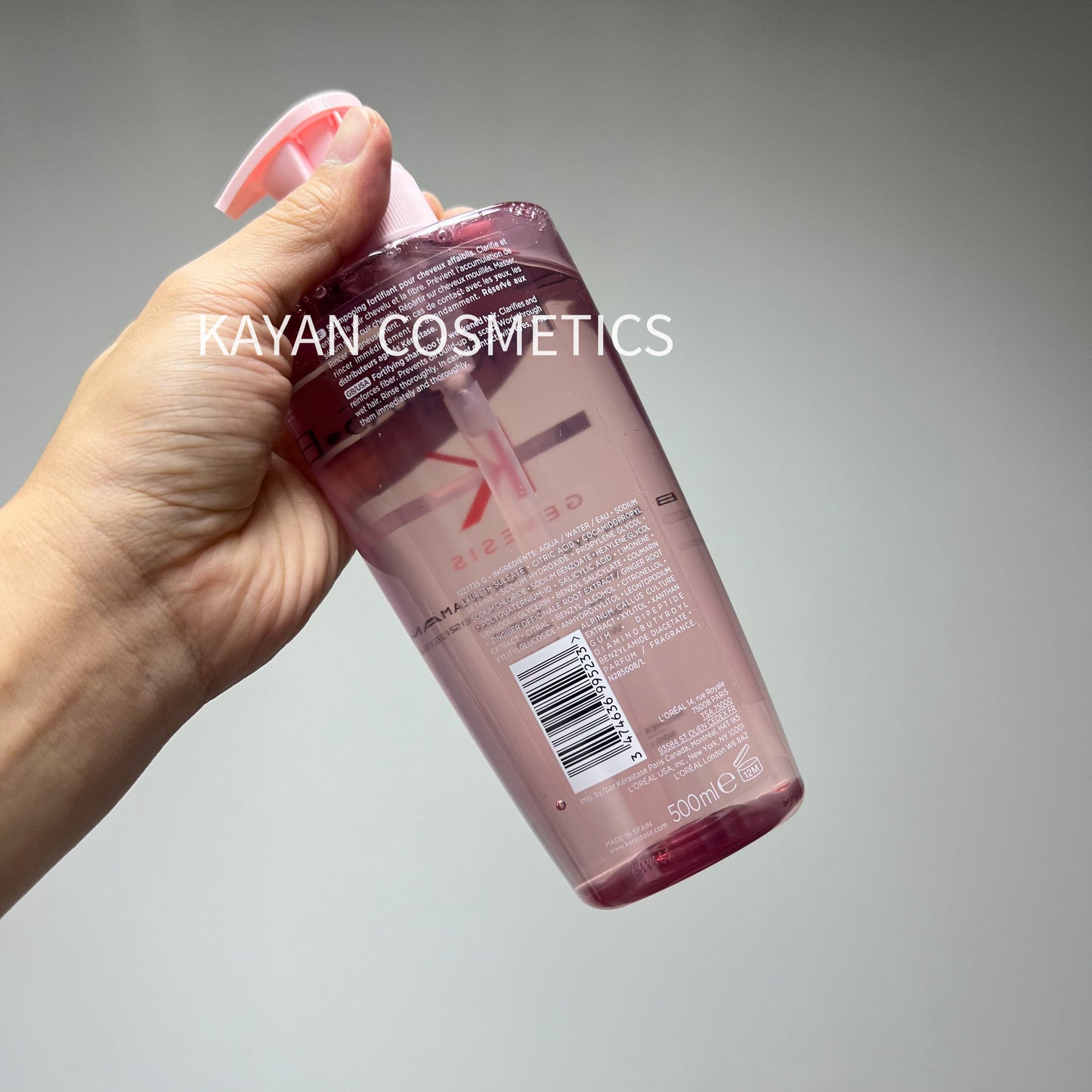 包順豐 kerastase 卡詩洗頭水 500ml 元氣姜粉瓶雙重控油無硅油 GENESIS BAIN HYDRA-FORTIFIANT Shampooing fortifiant。卡詩防脫髮修復浴髮乳