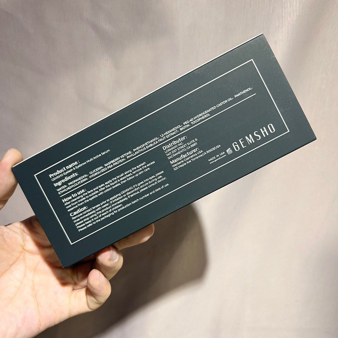 防偽正貨 包順豐 美國 Gemsho 增長睫毛液3ml+1ml極速增長睫毛液人氣之選 。GEMSHO Eyelash & Eyebrow Multi Active Serum