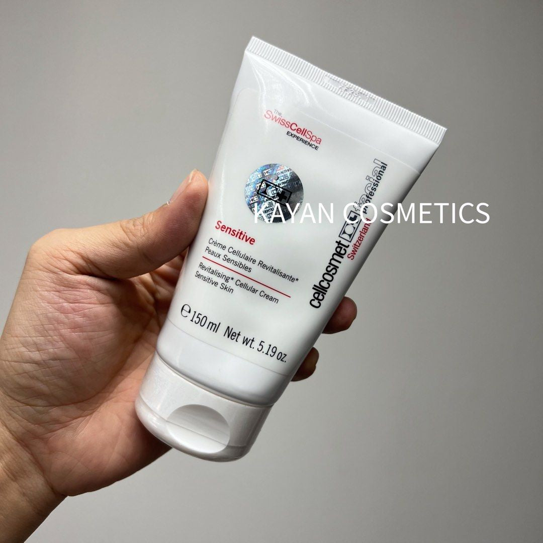 包順豐 CellCosmet 新版 瑞士 瑞妍 舒緩調理霜 敏感調理日霜 150ML院裝修護敏感 院裝 150ML SwissCellSpa EXPERIENCE Sensitive Crème Cellulaire Revitalisante* Peaux Sensibles Revitalising* Cellular Cream Sensitive Skin