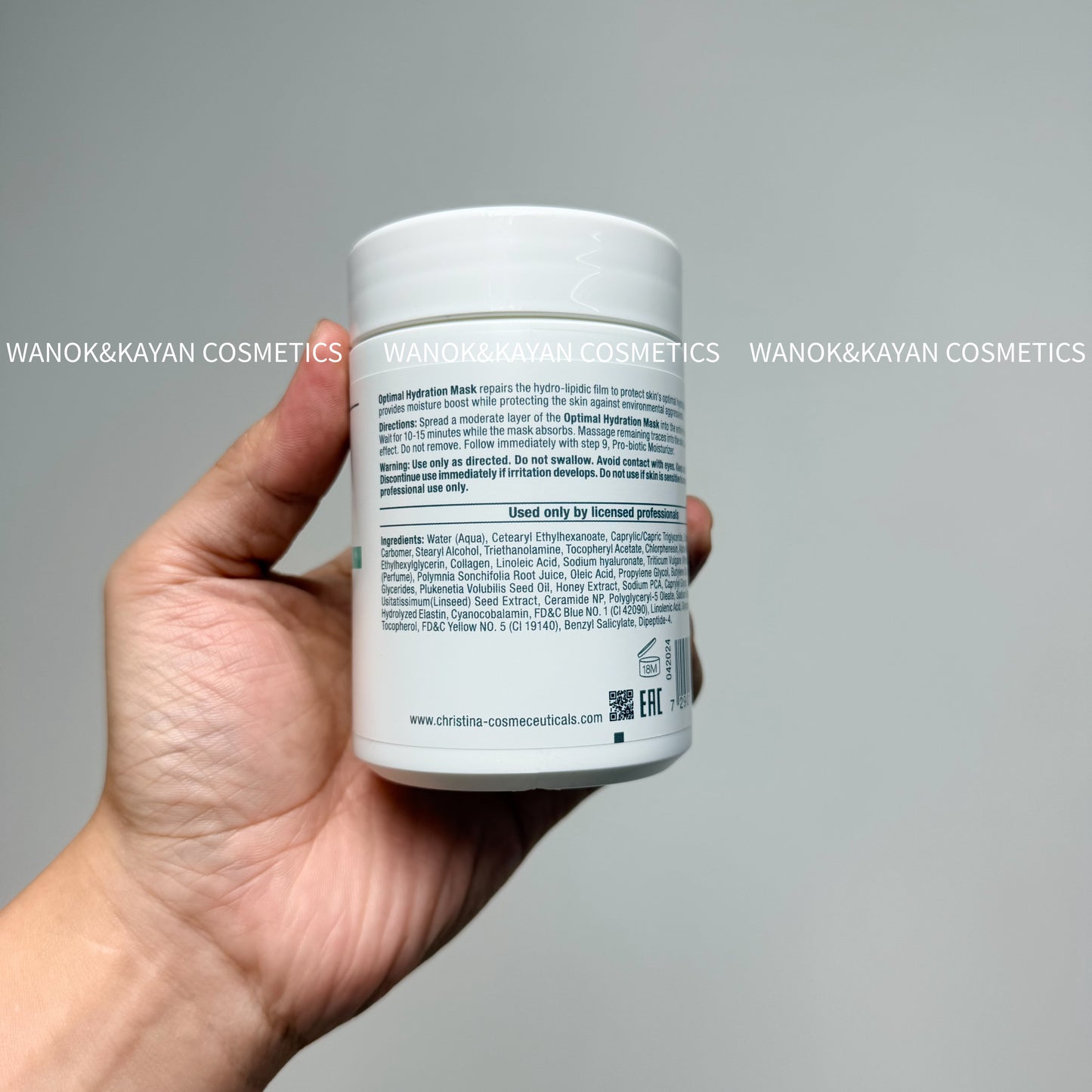 Christina 8號乳酸菌修復補濕面膜 250ml UNSTRESS 8 OPTIMAL
HYDRATION MASK