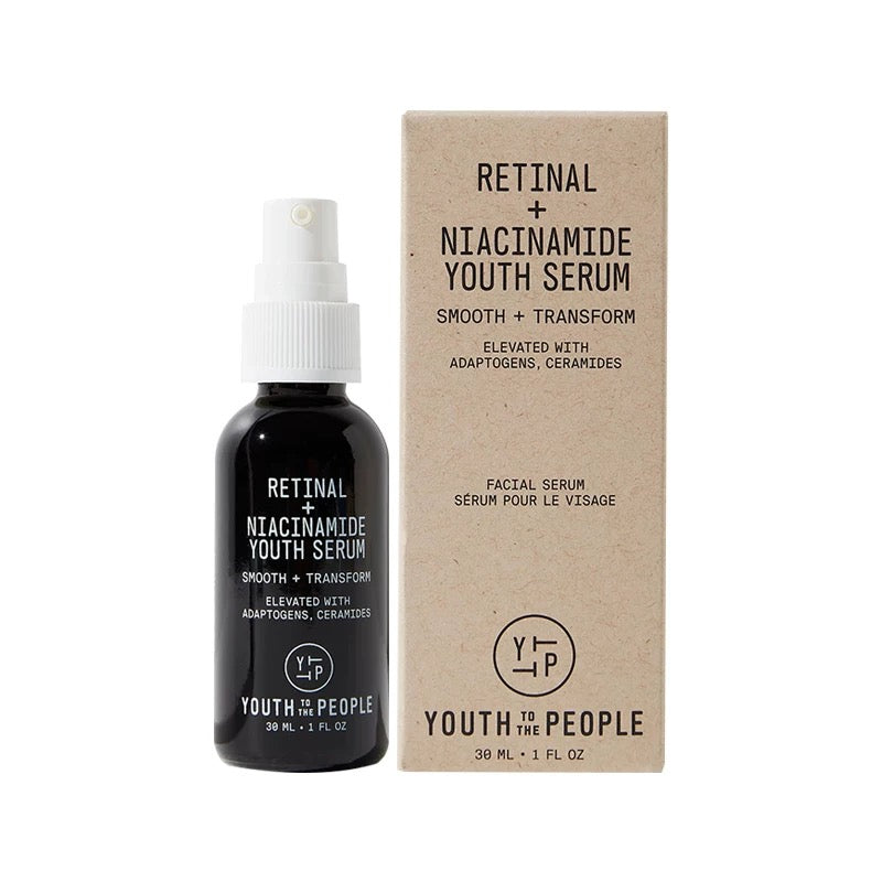 包順豐 美國 Youth To The People 視黃醇+煙酰胺YTTP夜間精華30ml去黃提亮 RETINAL + NIACINAMIDE YOUTH SERUM SMOOTH + TRANSFORM ELEVATED WITH ADAPTOGENS, CERAMIDES FACIAL SERUM SERUM POUR LE VISAGE