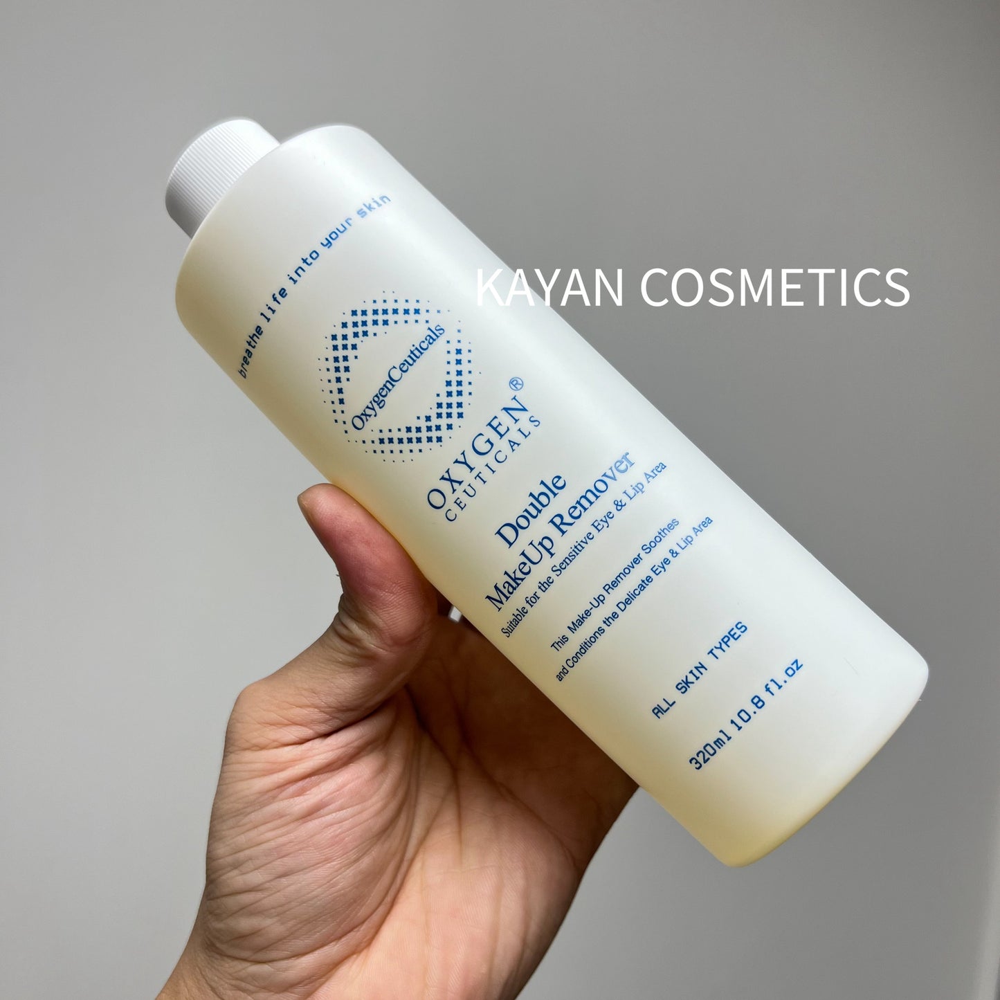 包順豐 韓國 Oxygen Ceuticals Double Makeup Remover 清新注氧雙重潔面卸妝油 320ml Sensitive Eye & Lip Area OxygenCeuticals