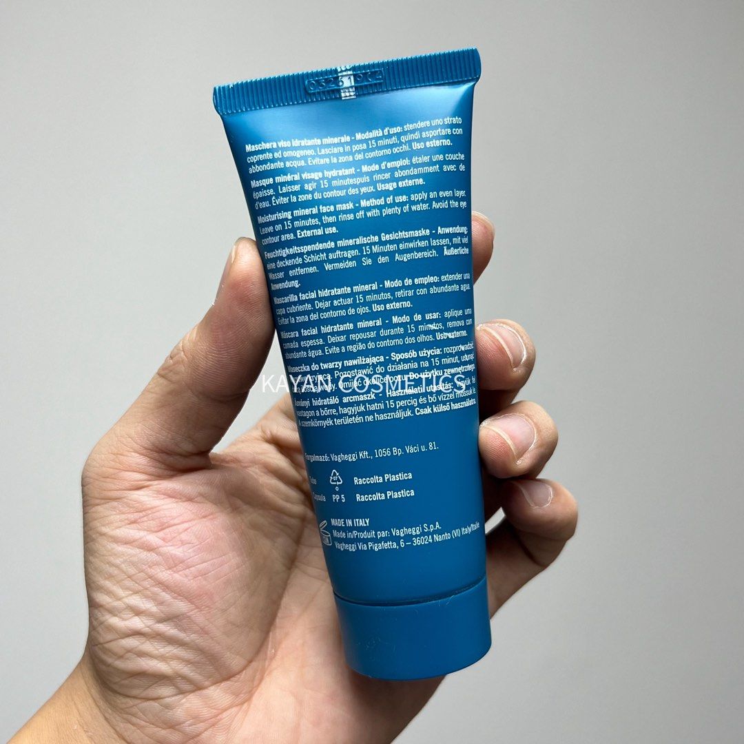 新版 包順豐 意大利 韻姿 VAGHEGGI瞬效水亮嫩肌面膜75ML REHYDRA MOISTURISING MINERAL FACE MASK