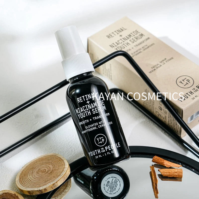 包順豐 美國 Youth To The People 視黃醇+煙酰胺YTTP夜間精華30ml去黃提亮 RETINAL + NIACINAMIDE YOUTH SERUM SMOOTH + TRANSFORM ELEVATED WITH ADAPTOGENS, CERAMIDES FACIAL SERUM SERUM POUR LE VISAGE