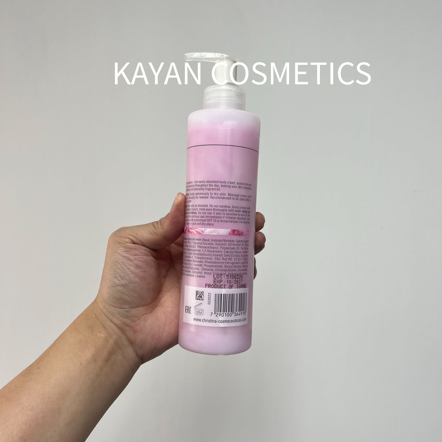 包順豐 以色列 christina 科蘊蘭 玫瑰身體乳300ml MUSE 玫瑰保濕香味身體乳 300ml MUSE ENCHANTING BODY CREAM