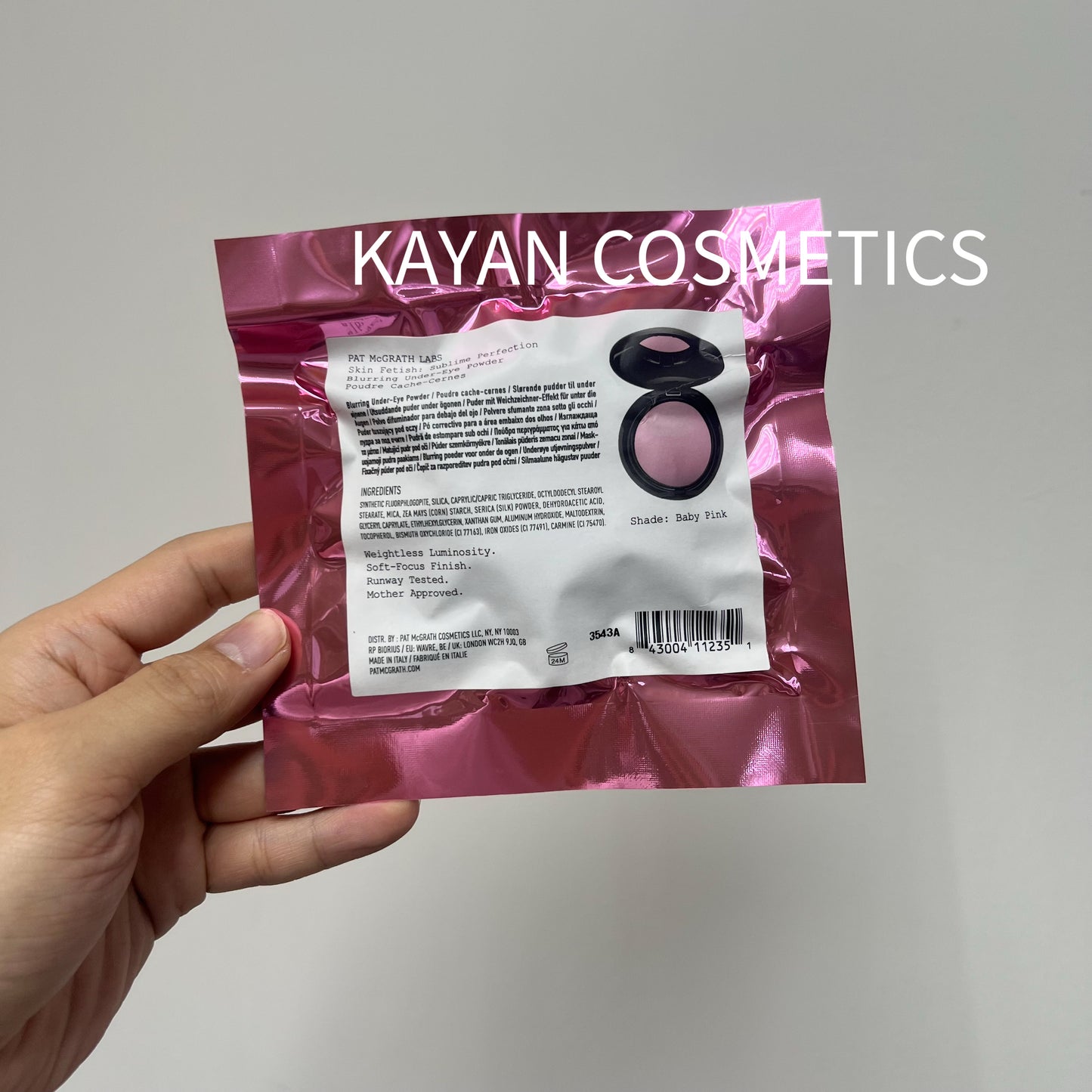 定妝小飛碟 包順豐 美國 PAT MCGRATH LABS 眼部蜜粉Light提亮散粉定妝眼下 Pat Mcgrath眼下眼部定妝蜜粉餅Light柔焦淚溝4g