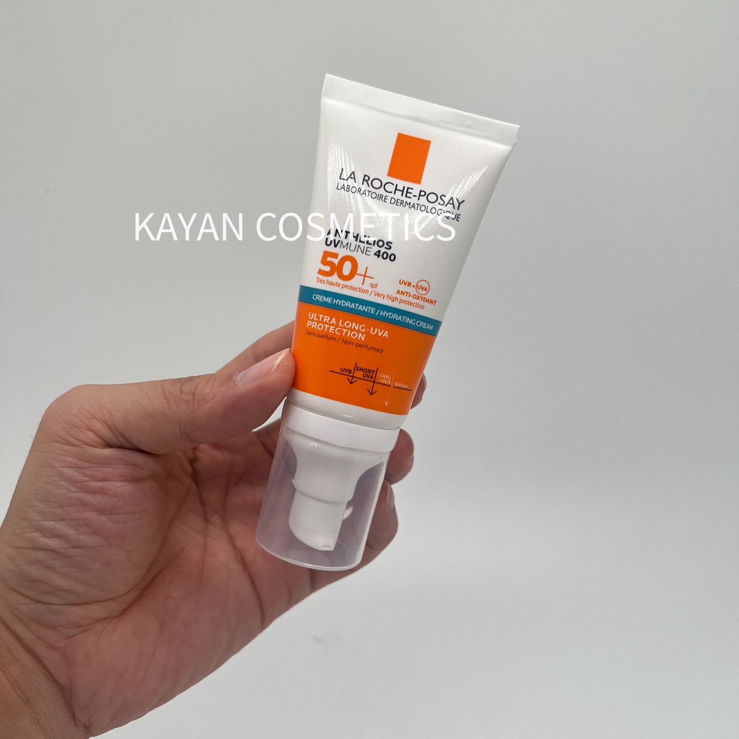 包順豐 La roche-Posay 理膚泉 全效啞緻清爽防曬霜 特護輕盈面部防曬乳霜spf50+ 藍標滋潤無香乾皮 Laroche Posay ANTHELIOS UVMUNE 400 50+ HYDRATING CREAM