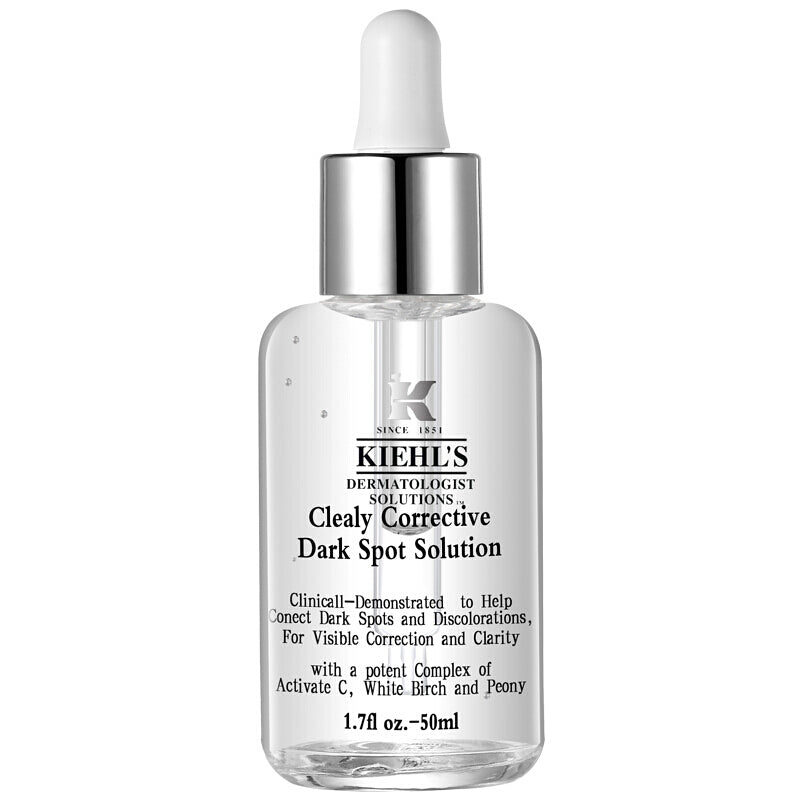 包順豐 Kiehl's 科顏氏 Clearly Corrective Dark SpotSolution美白淡斑精華 集煥白均衡亮膚淡斑精華50ml美白淡印 醫學淡紋緊緻再生精華A醇精華乳 Kiehls