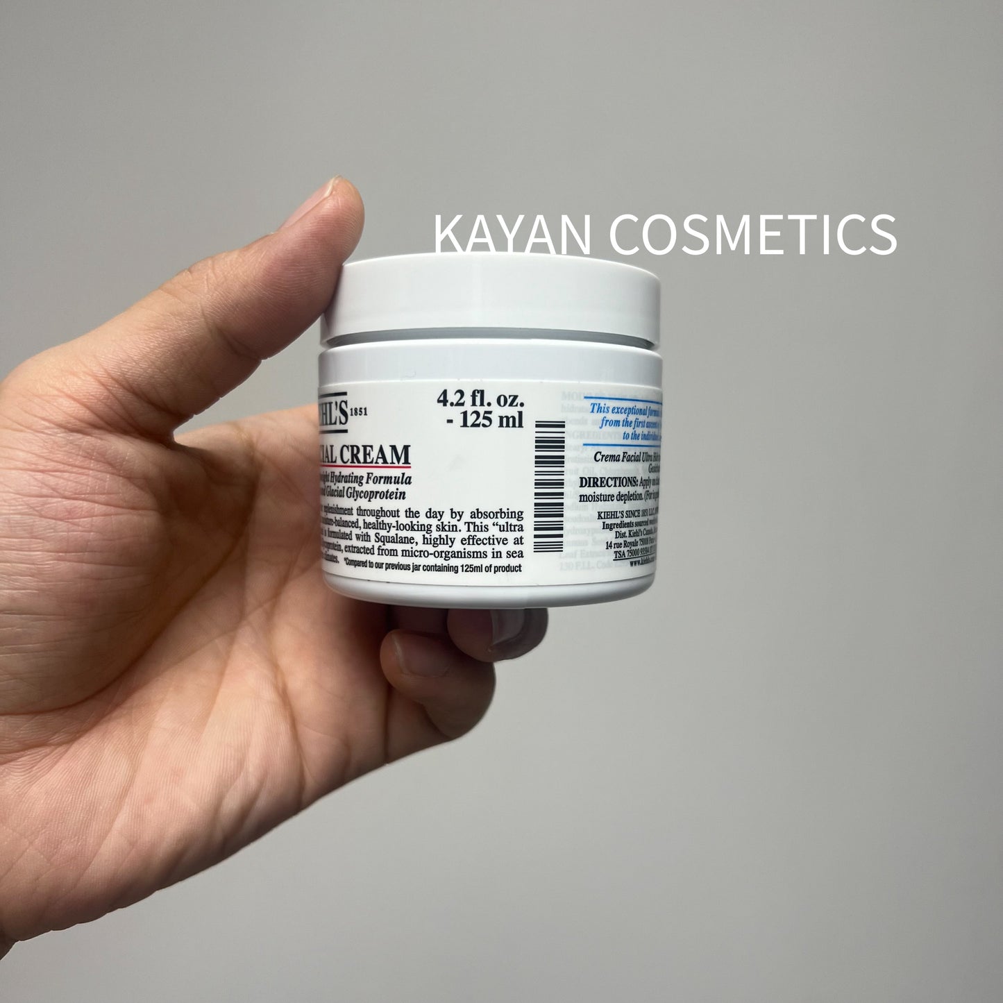 包順豐 kiehls 科顏氏 高保濕面霜125ml角鯊烷滋潤保濕補水不油膩修護 Kiehls ULTRA FACIAL CREAM
