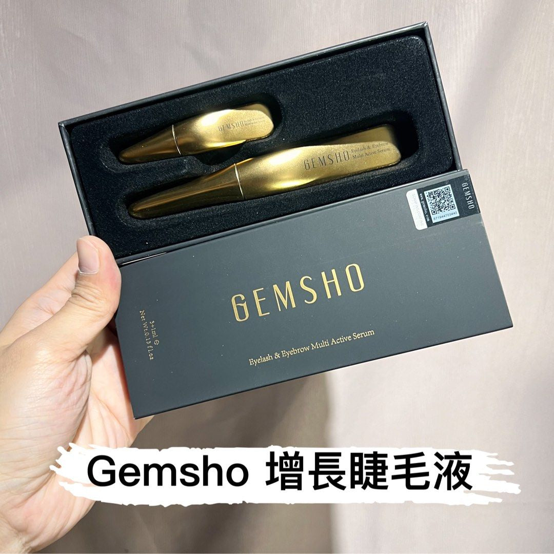 防偽正貨 包順豐 美國 Gemsho 增長睫毛液3ml+1ml極速增長睫毛液人氣之選 。GEMSHO Eyelash & Eyebrow Multi Active Serum