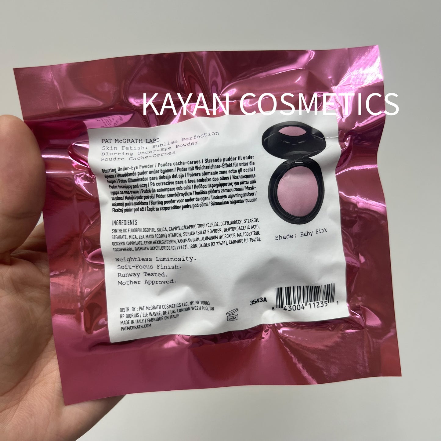 定妝小飛碟 包順豐 美國 PAT MCGRATH LABS 眼部蜜粉Light提亮散粉定妝眼下 Pat Mcgrath眼下眼部定妝蜜粉餅Light柔焦淚溝4g