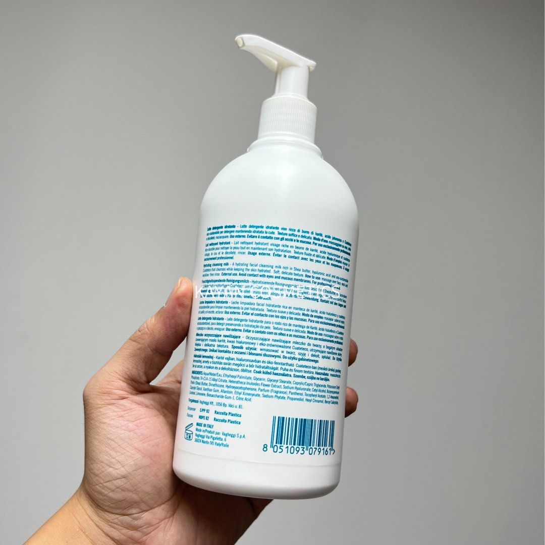 包順豐 意大利 VAGHEGGI 韻姿 水凝保濕潔面乳 500ml 水凝透亮潔面乳 REHYDRA HYDRATING CLEANSING MILK