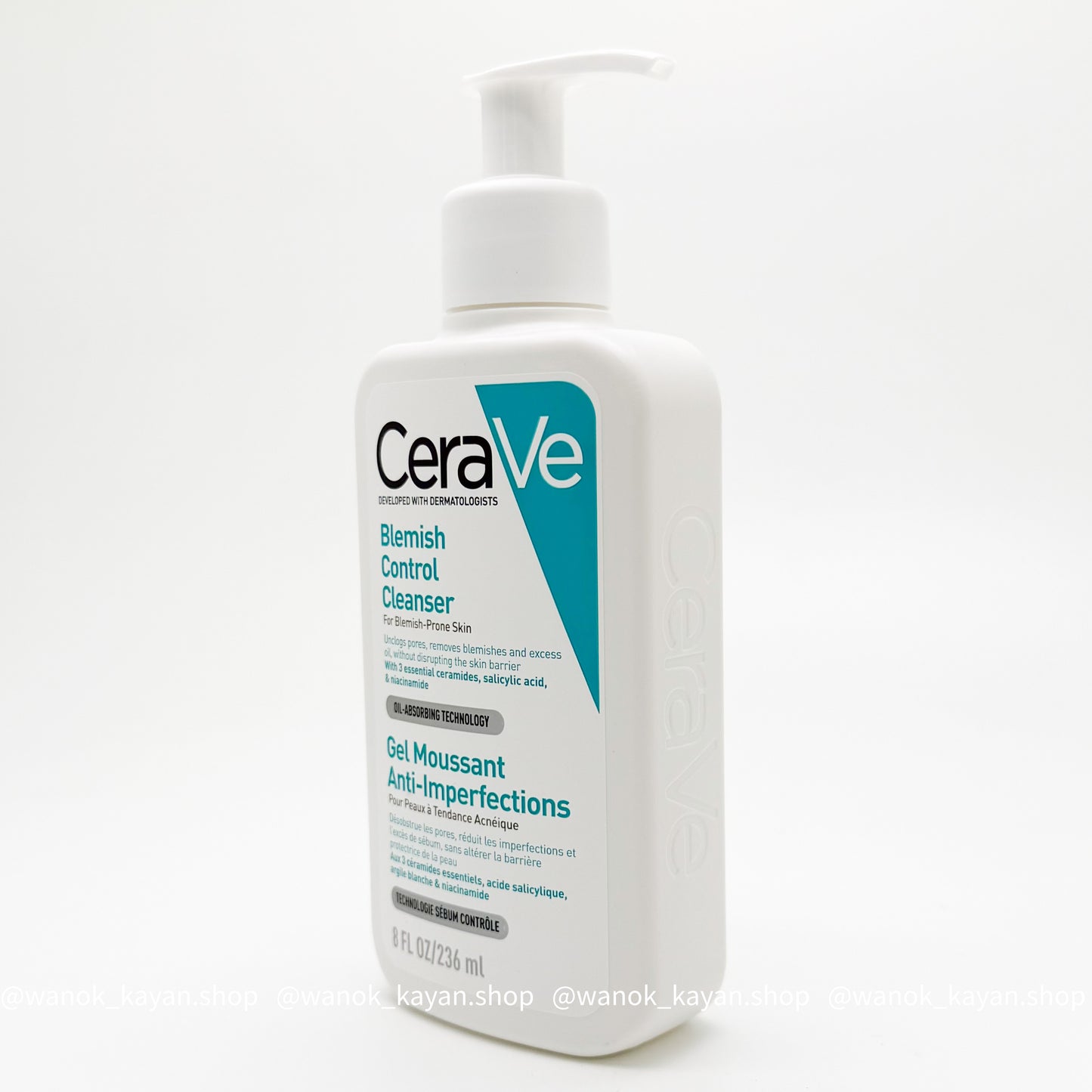 CeraVe 適樂膚 2%水楊酸潔面啫喱 淨膚白泥抗粉痘潔面露 Blemish Control Cleanser 236ml CeraVe 適敏膚