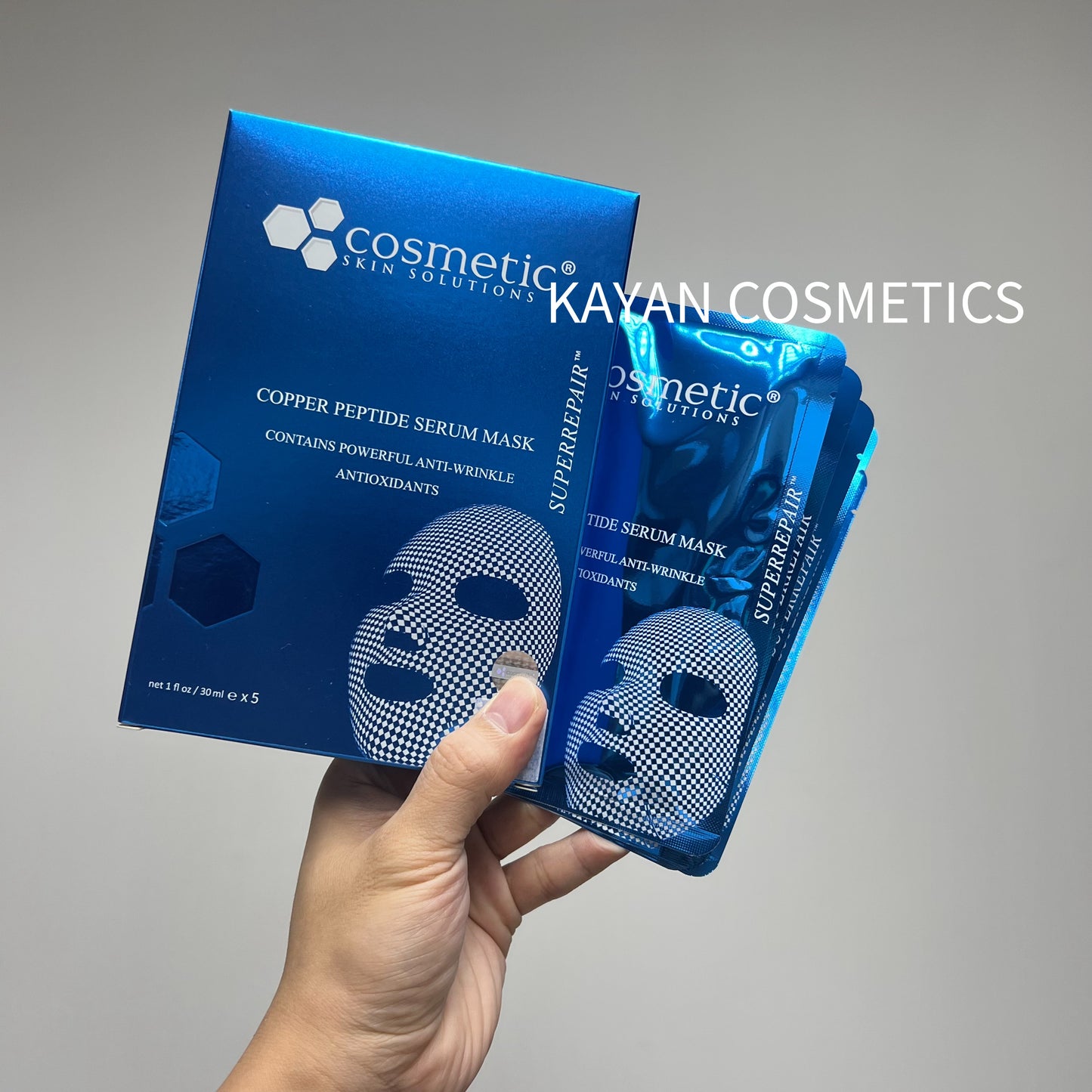 包順豐‼️ 美國 CSS Cosmetic CSS 藍銅防敏面膜 COPPER PEPTIDE SERUM MASK 5片/1盒