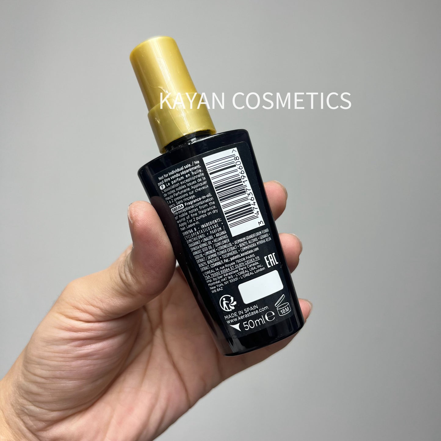 包順豐 KERASTASE 卡詩 逆時光至臻修護精華 黑鑽精油魚子醬護髮油 柔順修護受損 50ml KERASTASE GHRONOEOGISTE HUILE DE PARFUM Parfum