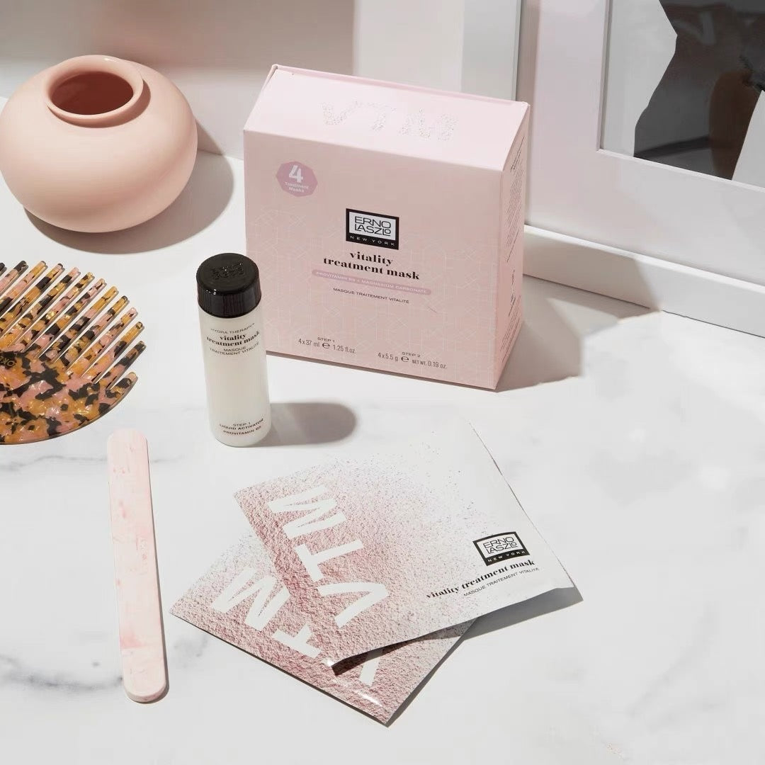包順豐 Erno Laszlo 奧倫納素 水療再生冰白面膜 冰白面膜一盒4組 vitality treatment mask(STEP 1 :4x37 ml + STEP 2 :4×5.5g)