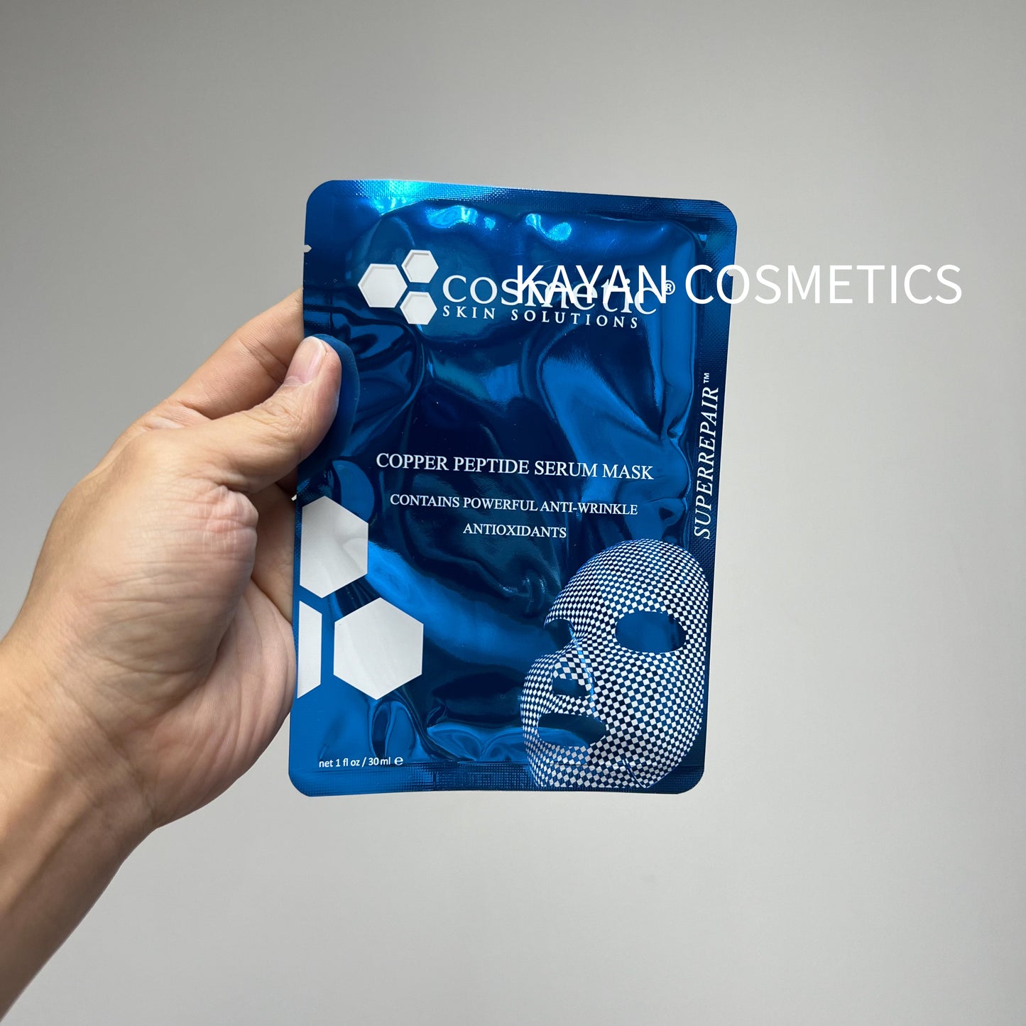 包順豐‼️ 美國 CSS Cosmetic CSS 藍銅防敏面膜 COPPER PEPTIDE SERUM MASK 5片/1盒
