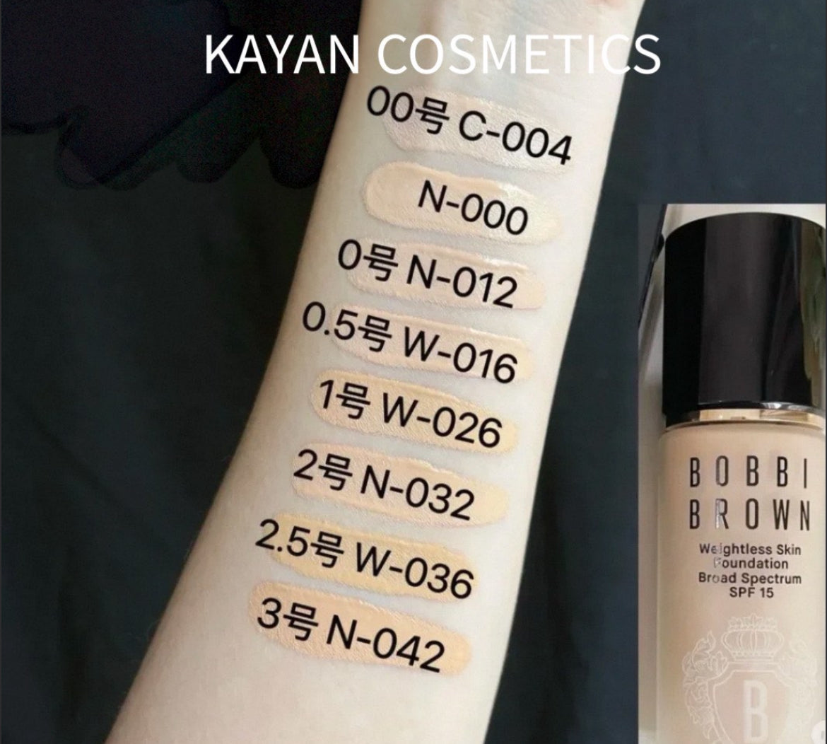 包順豐 新版 Bobbi Brown 芭比布朗波朗 全新黑磁瓶清透持妝啞光粉底液2.0 Weightless Skin Foundation Fond de teint léger