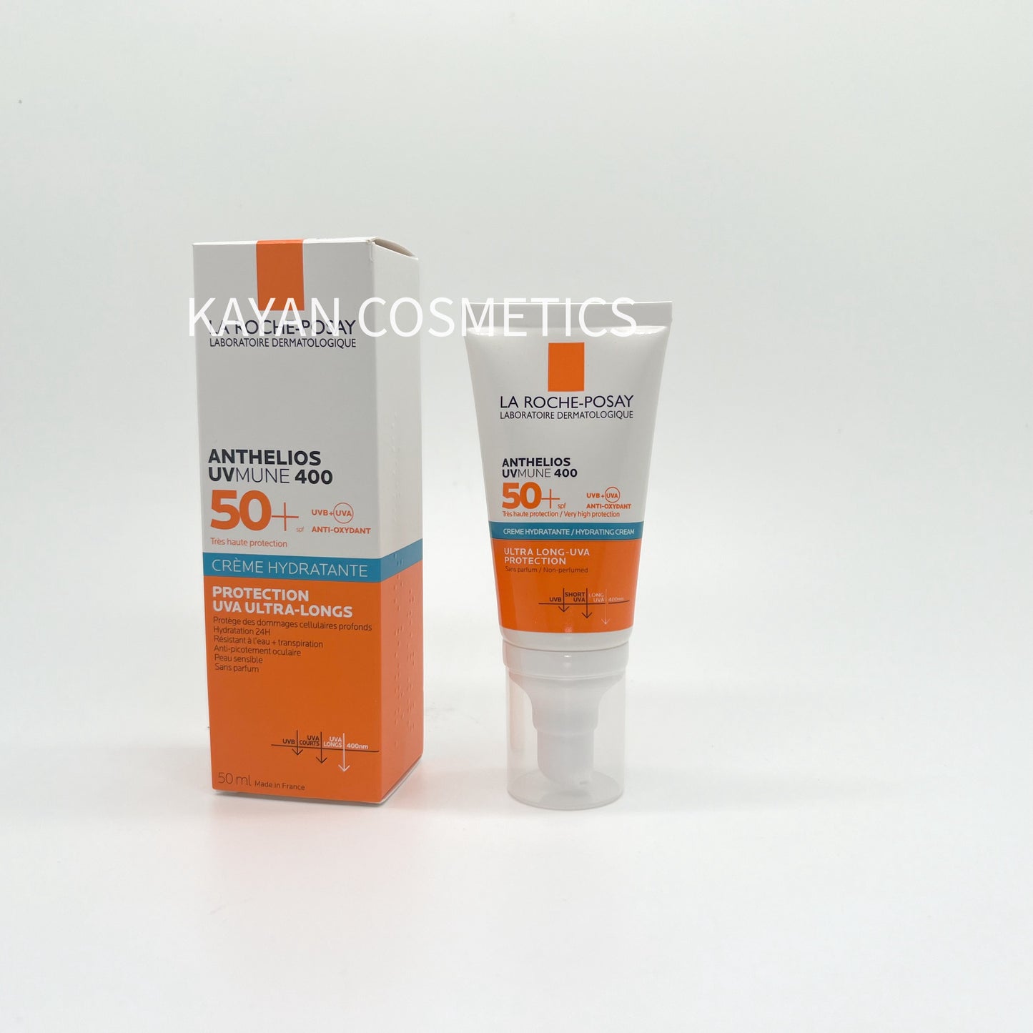 包順豐 La roche-Posay 理膚泉 全效啞緻清爽防曬霜 特護輕盈面部防曬乳霜spf50+ 藍標滋潤無香乾皮 Laroche Posay ANTHELIOS UVMUNE 400 50+ HYDRATING CREAM