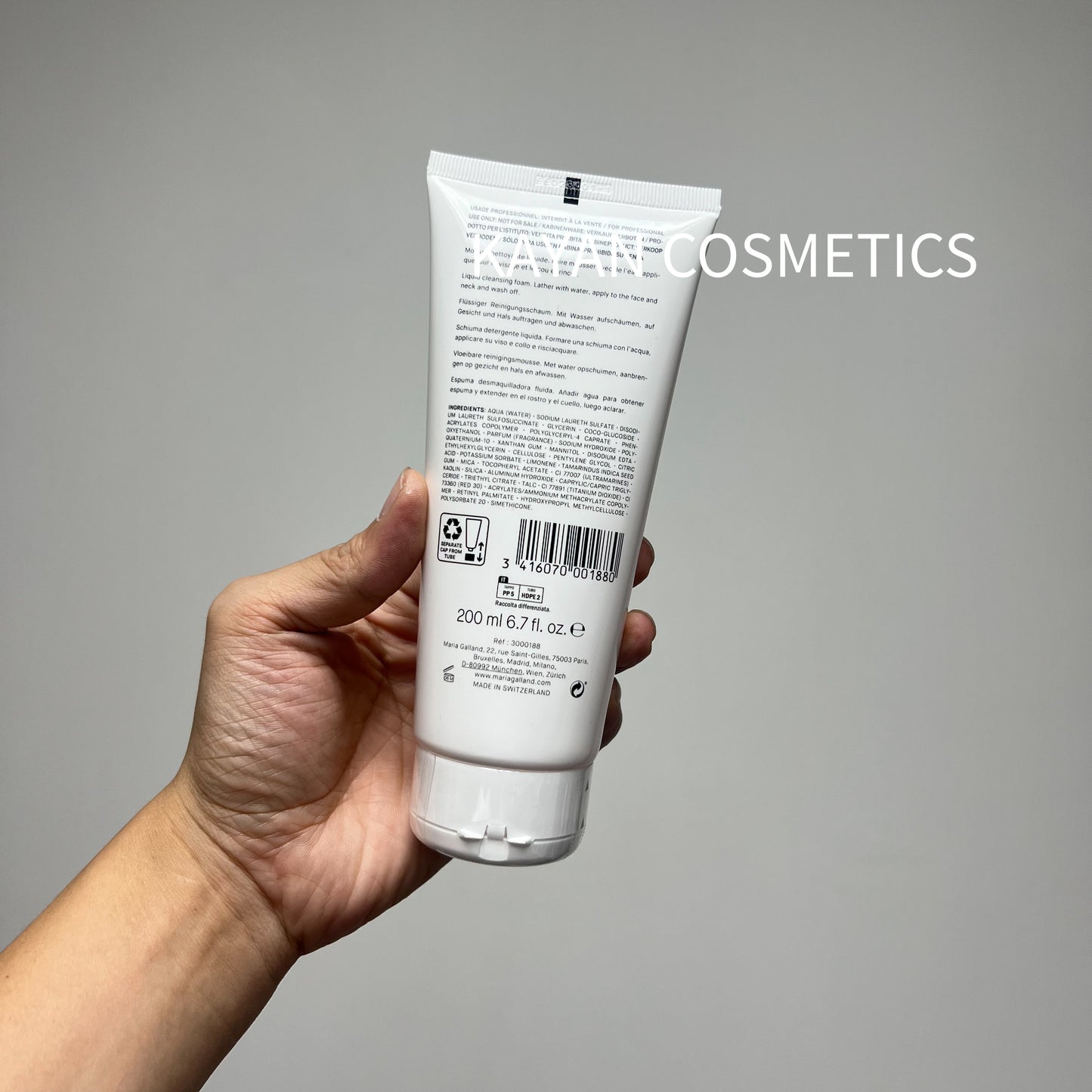 包順豐 MARIA GALLAND 60 水柔淨膚膠 200ml 60 DEMAQUILLANTS
Gel Demaquillant Fraicheur
Refreshing Cleansing Gel