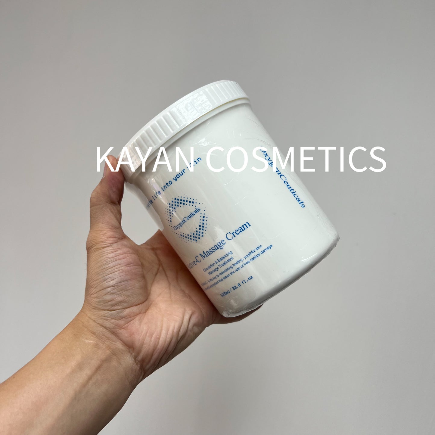 包順豐 韓國 OxygenCeuticals 氧麗可絲 維他命C按摩霜 1000ml 維他命C按摩膏 高頻底霜護膚營養亮白保濕面部1000ml Oxygen Ceuticals - Active-C Massage Cream 1000ml