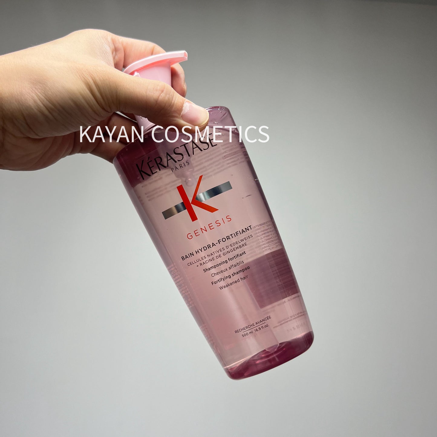 包順豐 kerastase 卡詩洗頭水 500ml 元氣姜粉瓶雙重控油無硅油 GENESIS BAIN HYDRA-FORTIFIANT Shampooing fortifiant。卡詩防脫髮修復浴髮乳