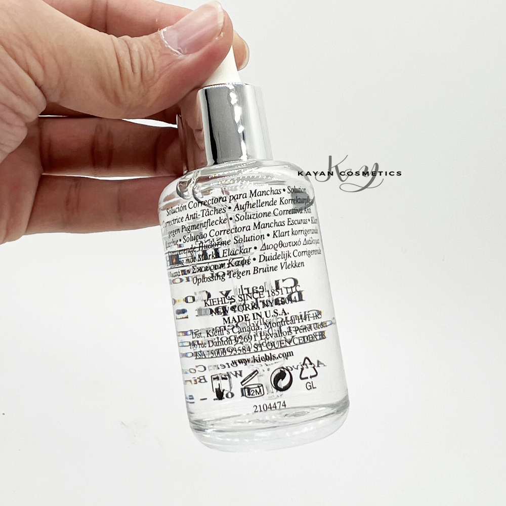 包順豐 Kiehl's 科顏氏 Clearly Corrective Dark SpotSolution美白淡斑精華 集煥白均衡亮膚淡斑精華50ml美白淡印 醫學淡紋緊緻再生精華A醇精華乳 Kiehls