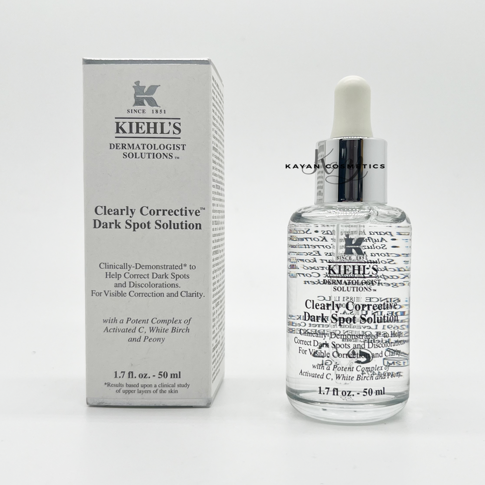 包順豐 Kiehl's 科顏氏 Clearly Corrective Dark SpotSolution美白淡斑精華 集煥白均衡亮膚淡斑精華50ml美白淡印 醫學淡紋緊緻再生精華A醇精華乳 Kiehls