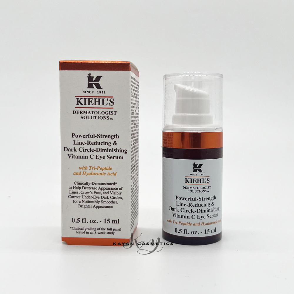 包順豐Kiehl's 醫學維他命C淡紋亮眼精華霜 Kiehls 科顏氏維生素C煥亮眼部精華乳15ml VC眼霜 淡紋提亮。Powerful-Strength Line-Reducing & Dark Circle-DiminishingVitamin C Eye Serum