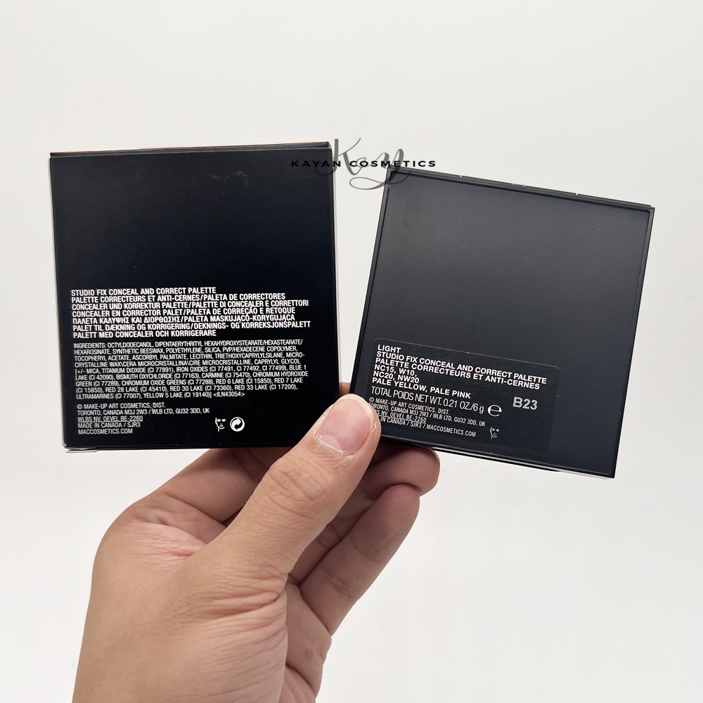 包順豐 魅可 MAC 全能6色遮瑕盤-Light六色遮瑕修容盤 遮黑眼圈淚溝法令紋 PALE YELLOW PALE PINK