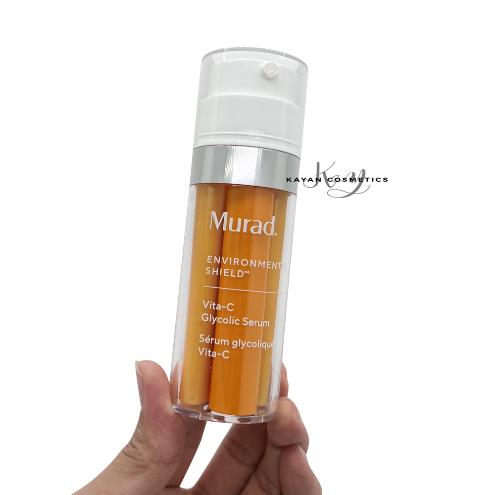 包順豐 美國 Murad黃金VC雙管面部精華30ml Vita-C Glycolic Brightening Serum 果酸抗氣化提亮膚色ENVIRONMENTAL SHIELD Vita-C Glycolic Serum Sérum glycolique Vita-C