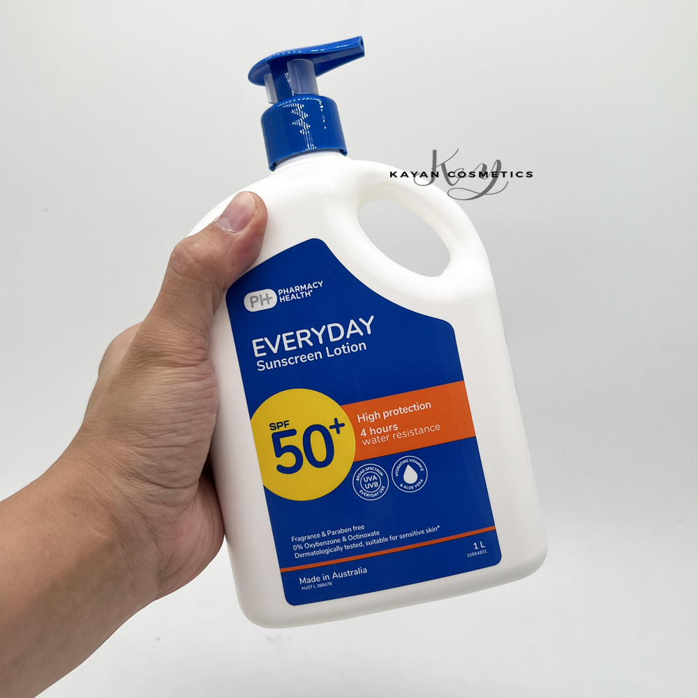 包順豐 澳洲 priceline
EVERYDAY Sunscreen Lotion
Sunscreen Lotion spf50 4 hour B5 FEL身體學生大桶1L家庭裝防曬霜敏感痘肌兒童孕婦