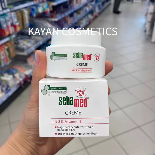 包順豐 德國本土版 sebamed 施巴水乳2%VE保濕水份面霜 75ml 補水清爽 seba med CREME